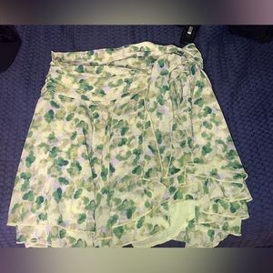 aerie green skirt ties in front